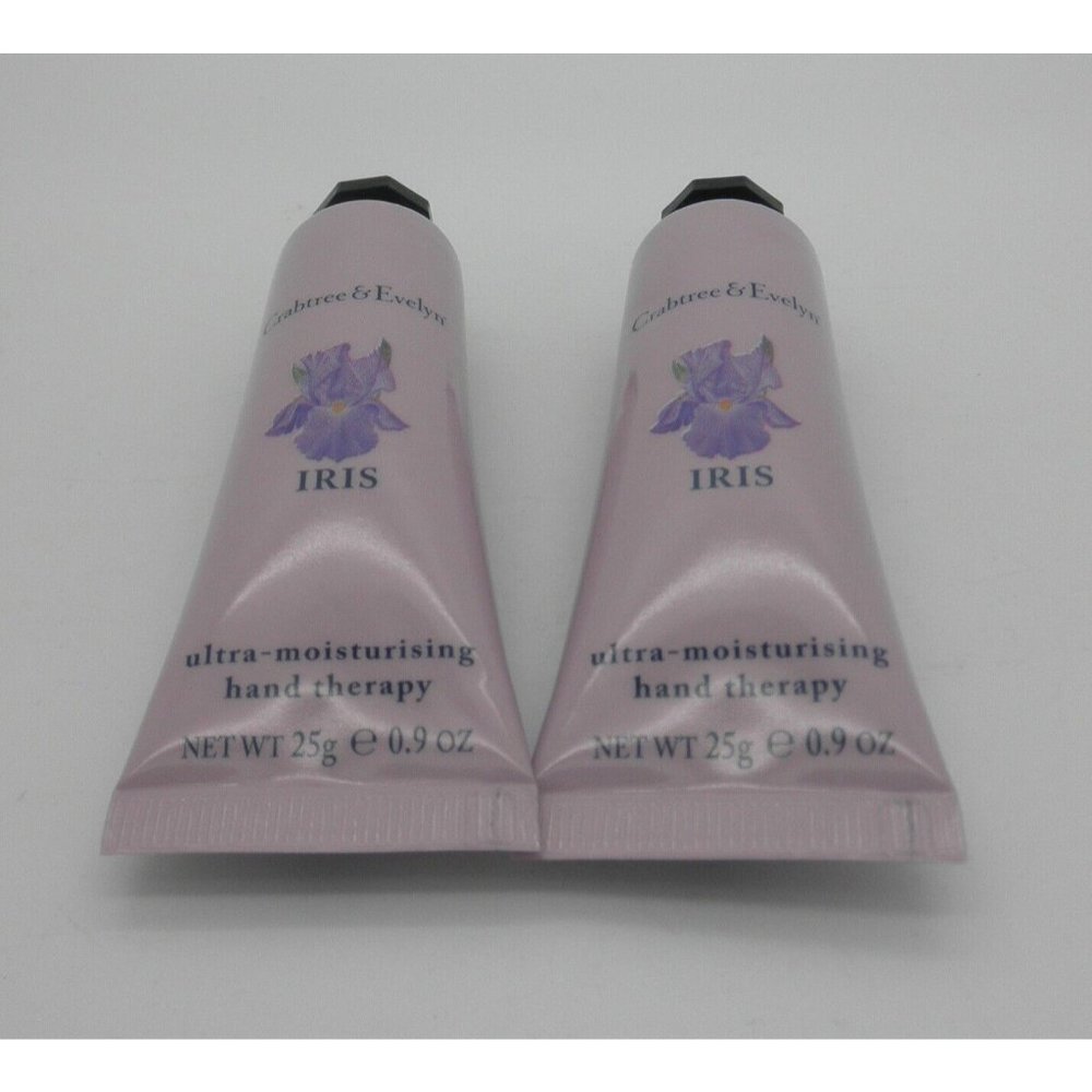 CRABTREE & EVELYN Iris Ultra-Moisturising Hand Therapy 0.9 oz PURSE SZ Lot of 2